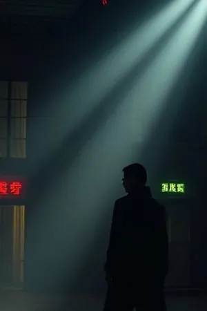 楼上住着编剧剧集封面：老式公寓楼道与贴满便签的门