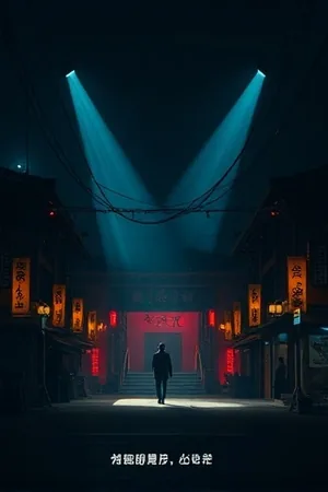 长夜售票厅剧集封面：夜间售票窗口与昏黄顶灯